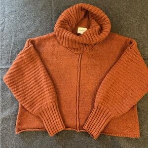 Olive + Oak Anthropology Knit Cowl Neck Sweater Size L